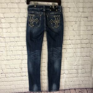 Miss me skinny jeans cross rhinestone 28